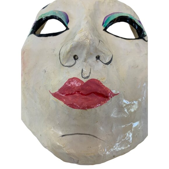 Handmade Vintage Mardi Gras Masque Arrayed Masquerade Mask 9" X 8" X 3" N101505 - Picture 2 of 7